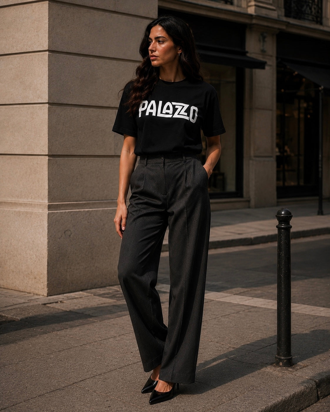 Schwarzes T-Shirt - Laura Palazzo