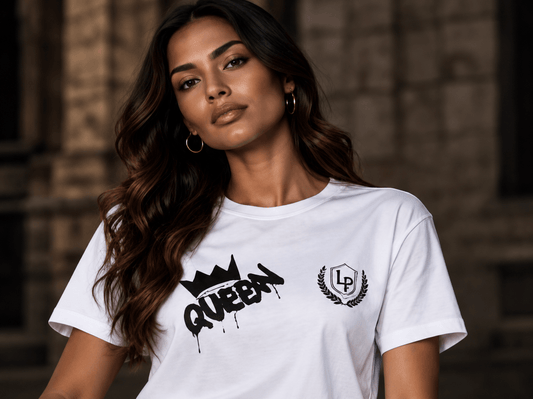 Weißes T-Shirt mit Graffiti-Design und Logo, lockere Passform, Baumwolle, für Streetwear, Damenmode